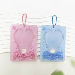 Porta Badge in Acrilico Personalizzato con Design a Scelta, Porta Fotocard Trasparente con Stampa <span class=keywords><strong>Anime</strong></span> Cartoon e Portachiavi - Product Image 2