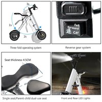 Tricycle électrique pliable léger à 3 roues pour femmes, scooter électrique portable avec siège confortable, moteur 36V 350W fabriqué en Chine