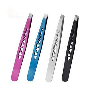 Kit de Pinzas de Acero Inoxidable con Punta Hueca para Manualidades, Joyería, Extensión de Cejas y Pestañas - Product Image 5