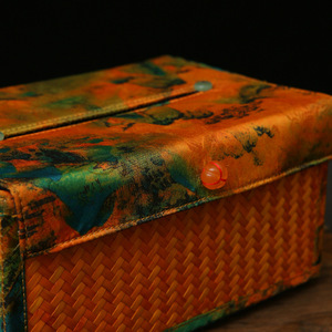 Chinese Style Bamboo Woven Tissue Box Handmade Traditional Design For Home Living Room Use - Product Image 3