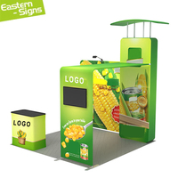 Stand d'exposition modulaire portable 10x10, 10x20, 8x10 avec éclairage LED et toile de fond en tissu pour salons professionnels