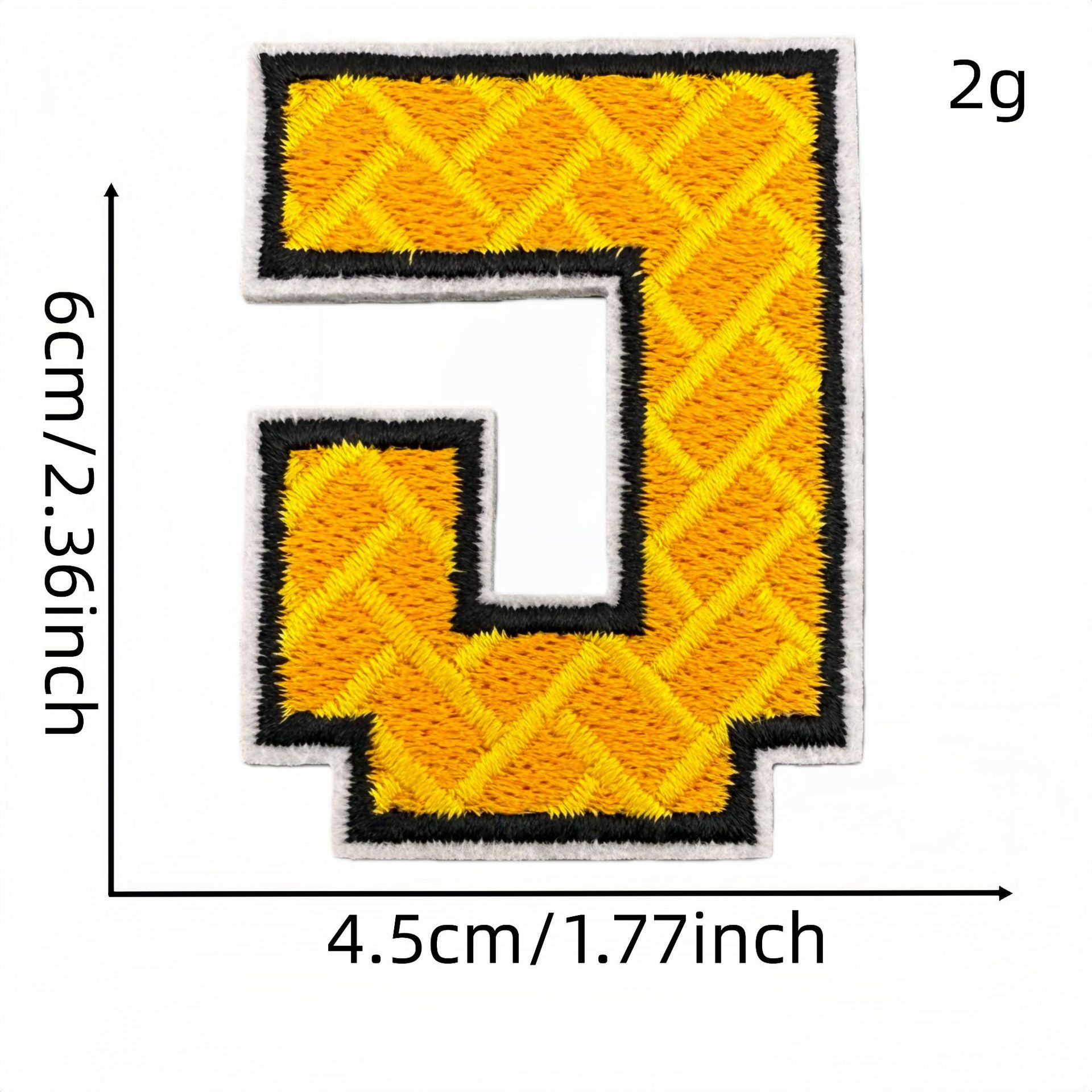 Autocollant en tissu lettre anglaise j