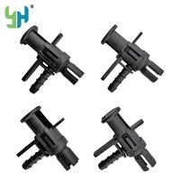Connecteur de retour d'huile pour injecteur de rail de moteur diesel Yongheng PA12+30%GF Noir SAE J2044 pour tuyau en caoutchouc ID 4.0