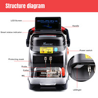Machine à découper les clés Xhorse Dolphin II XP-005L XP005L pour toutes les clés perdues, écran HD avec pince M5 et mise à jour gratuite à vie