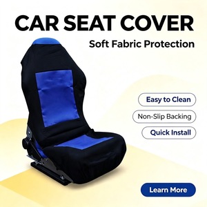 Housse de siège de voiture de luxe en coton, ensemble complet de housses de sièges rouges pour voiture - Product Image 6