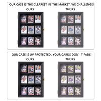 Étui de présentation rectangulaire en acrylique anti-UV pour cartes de baseball de qualité supérieure avec étagères amovibles pour collection de cartes