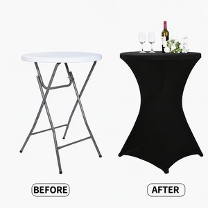 Mesa de Cóctel Plegable de HDPE al por Mayor, Mesa Redonda Portátil de Plástico para <span class=keywords><strong>Bar</strong></span>, para <span class=keywords><strong>Alquiler</strong></span> en Bodas, Eventos y Fiestas - Product Image 3