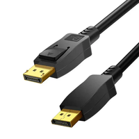 Câble DP 8K 1.4V HD Mâle-Mâle en Métal avec Boucle, Câble Optique en PVC pour Vidéo, PC, Ordinateur Portable, Téléviseur, Projecteur, Lecteur DVD