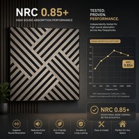 Panneau acoustique résistant aux rayures et durable en lattes de bois pour les zones à fort trafic comme les écoles et les gymnases.