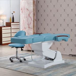 EUSOKON Nuevo Diseño Azul Pu Cuero Pestañas Cama de Masaje Facial 3 Motor Reclinable Eléctrico <span class=keywords><strong>Med</strong></span> Spa Cama 1 Año de Garantía PARA LA Venta - Product Image 5