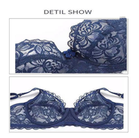 KOSTENLOSE MUSTER Dünner sexy BH voller Spitze ohne Bügel ohne Baumwoll-BH verstellbarer, bequemer Plus-Size-Shaping-BH