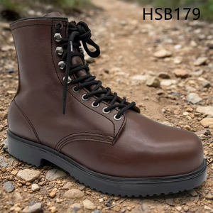 Botas de Seguridad ZYF, Populares <span class=keywords><strong>en</strong></span> el Mercado Estadounidense, de Cuero Crazy Horse de Corte Alto, Resistentes al <span class=keywords><strong>Aceite</strong></span>, para Minería y Plataformas de Perforación, Modelo HSB199 - Product Image 5