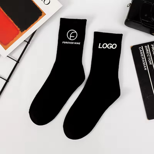 High Quality Wholesale Custom Embroidered Letter Logo <b>Sock</b> Cotton Designer Mixed Color Pattern Crew <b>Socks</b> - Product Image 4
