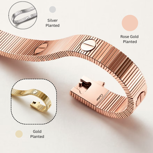 Brazalete de Diseño Inspirado en Marcas de Lujo, Infinitamente Flexible, con Motivo de Tornillo y Estilo Minimalista - Product Image 1