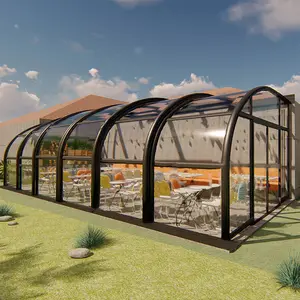 Wasserdichte Garten gewächs häuser Kleines Gewächshaus aus Stahl und Glas für Zuhause