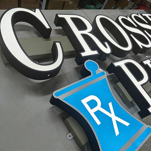 3D Led Light Box Signage Outdoor Channel Letters Custom Storefront Retail <strong>Sign</strong> Hanging Outdoor <strong>Sign</strong> for Business With Raceway - Product Image 1