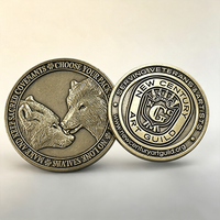 Pièce de monnaie commémorative 3D personnalisée en métal précieux avec gravure de logo sur mesure et artisanat en relief