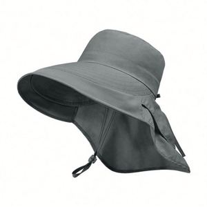 Sombrero de Pescador para Mujer con Protección UV para el Cuello, Plegable, Impermeable, de Ala Ancha, para Jardinería y Senderismo, con Orificio para Cola de Caballo - Product Image 2