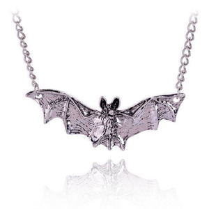 2020 Vintage Ali di Pipistrello Viola Della Pietra Preziosa Intarsiato Collana di Halloween Victoria Della Collana Vampiro Gotico - Product Image 2