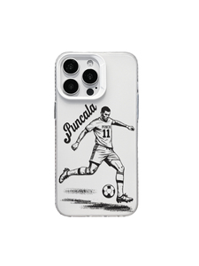 Funda Transparente Personalizada con Nombre y Número de Jugador de Fútbol, TPU para 17/16/15/14/13/12 Pro Max, Antigolpes, Antihuellas - Product Image 1