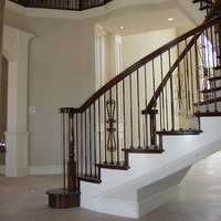 Produit chaud balustrade en fer durable garde-corps Euro Villa escalier balustres décoratifs en fer forgé
