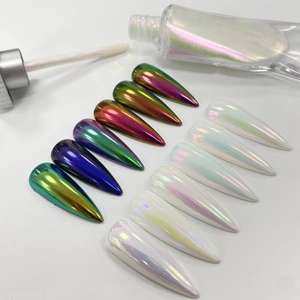 Poudre magique pour ongles en 16 couleurs, effet miroir, poudre de sirène aurora, poudre chromée pour ongles, effet miroir - Product Image 1