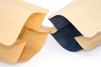 Sac d'emballage pour café en papier kraft écologique de 250 g avec logo personnalisé imprimé, fond plat, fermeture éclair et valve