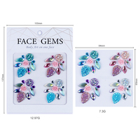 Autocollants de tatouage temporaire GP Face Gem Crystal Rhinestone pour Festival Party Body Art