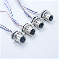 Connecteur de prise argenté Cat6 à 8 broches fileté étanche pour câble électrique, vente chaude