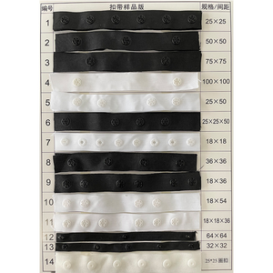 Dệt may nhà bền 100% <span class=keywords><strong>Polyester</strong></span> nhuộm Snap Nút băng cho phụ kiện may mặc - Product Image 6