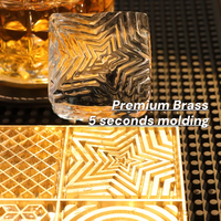 Moule à glaçons en laiton personnalisé de haute qualité avec plaque à glaçons pour les amateurs de whisky, cadeau d'affaires