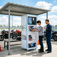 Machine de nettoyage de casques automatique, laveuse-sécheuse de casques avec désinfection UV et désodorisation à l'ozone pour les magasins de location de casques de moto