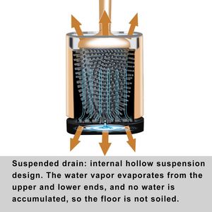 Cepillo para Inodoro con Cabezal de Silicona y Soporte, Diseño Compacto y Ecológico, Juego de Cepillo y Soporte para Baño - Product Image 4