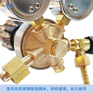 Válvula Reductora de Presión de CO2 Totalmente de Cobre YQT-731L de Fábrica para Uso en Laboratorio con Cilindros de Acero - Product Image 5