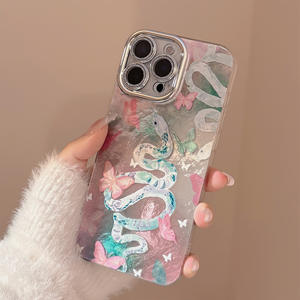 Funda para Teléfono con Purpurina para <span class=keywords><strong>iPhone</strong></span> 16 15 14 13 <span class=keywords><strong>12</strong></span> 11, TPU Anti-Caídas, Resistente a Golpes, Diseño de Flores y Serpientes, para Chicas y Mujeres - Product Image 5