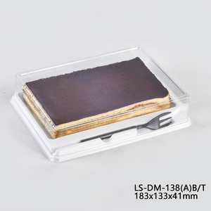 Caja de embalaje de alimentos de plástico desechable PET reciclable Diseño de concha <span class=keywords><strong>rectangular</strong></span> Contenedor de galletas transparente - Product Image 4