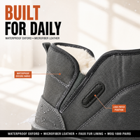 Bottes de neige unisexes OEM à enfiler, chaudes, doublées de fourrure, imperméables, antidérapantes, pour femme, à plateforme, pour l'extérieur