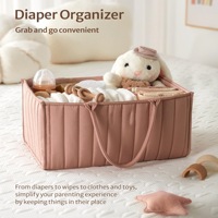 Sac de rangement multifonctionnel pliable en nylon pour couches, capacité moyenne, respirant, antibactérien, extensible, pour mamans et bébés, loisirs et voyages
