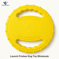 Disque de jeu durable pour chien avec rebord texturé et poignées – Idéal pour l'entraînement et les exercices en extérieur