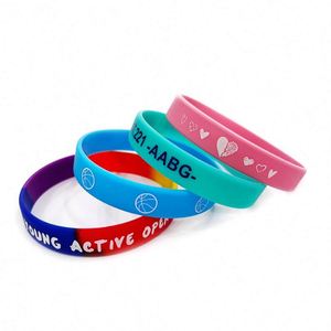 Bracelet en silicone personnalisé avec logo inspirant, bracelet en caoutchouc tendance pas cher, créez votre propre inspiration - Product Image 5
