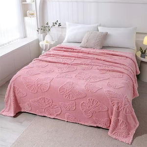 Manta de Felpa Suave y Cálida, Ecológica, con Diseño de Mariposas en 3D, 100% Poliéster, Moderna, para Invierno - Product Image 2