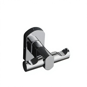 Gancho para Bata de Acero Inoxidable con Acabado Cromado, Diseño Minimalista, Forma Curva, Juego de Accesorios para Baño - Product Image 1