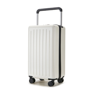 Women's Wide Roller <b>Suitcase</b> 20 24 Inch Carry On Travel Luggage With Combination Lock Solid Color Swivel <b>Wheels</b> Large Capacity - Product Image 5