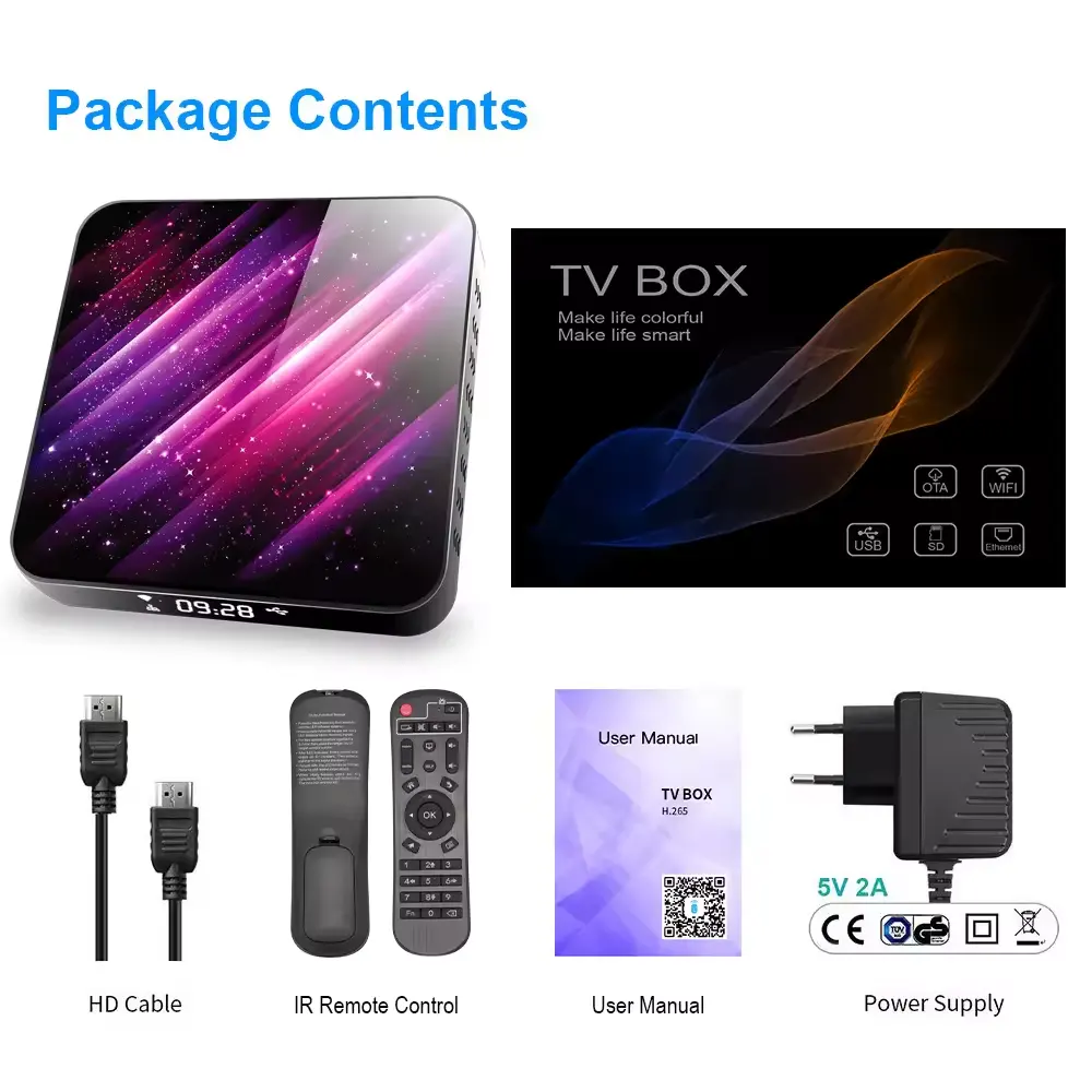 Hot Koop Tp03 Set Top Box Tv 4K 6K 3d 2 16Gb Usb 3.0 Wifi 4Gb Mini Android 10 Bt Hd Usb Cpu H616 Sd Tf Kaart