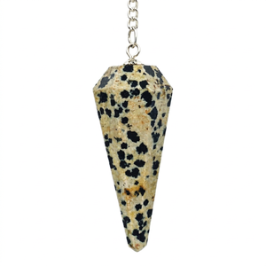 Pendentif en Jaspe Dalmatien Naturel pour Radiesthésie et Guérison, Pierre Précieuse en Gros, Fabricant et Fournisseur de Pierres de Cristal d'Inde - Product Image 1
