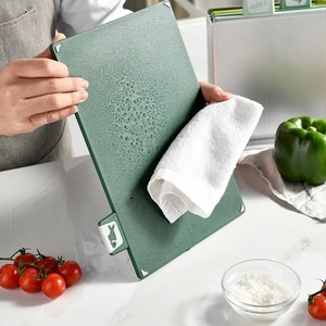 Dishwasher Safe Colorful Chopping Board Set for Kitchen 4-Pieces Index Plastic Cutting Boards with Food Icons and Storage Stand - Product Image 6