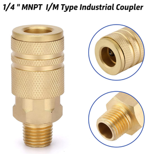 Séparateur d'air 1/4 pouce NPT, collecteur d'air à 3 voies avec 3 raccords rapides industriels en laiton - Product Image 3