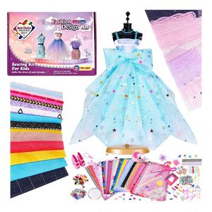 Toysrunner Fashion Designer <b>Kit</b> Children <b>Sewing</b> Plastic Fantasy Sci-Fi Mannequin Fabric Templates Accessories Tools Sketchbook - Product Image 1