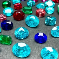 Lab Paraiba Blue Loose Stone Lab Grown Garnet Gemstone Pear and Round Cut Grenat Pierres précieuses synthétiques