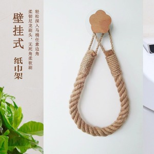Gancho de Cuerda de Cáñamo para <span class=keywords><strong>Papel</strong></span> Higiénico, Hilo de Algodón Tejido, Regalo de Vacaciones, Madera Maciza Tejida a Mano, Artesanía de Haya - Product Image 3